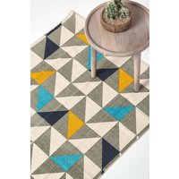 Copenhagen Cotton Geometric Scandi Printed Rug cm x 150 cm
