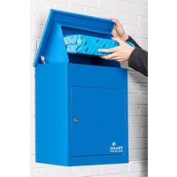Homescapes Smart Parcel Box® Medium Front Access Secure Delivery Box in Blue