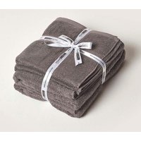 Homescapes Combed Egyptian Cotton 4 Piece Towel Bale 500 GSM in Grey