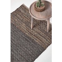 Leather Handwoven Herringbone Rug cm x 180 cm