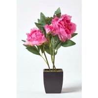 Artificial Peonies Decorative Pot 48 cm Tall