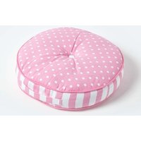 Polka Dots & Stripes Round Floor Cushion
