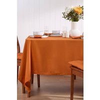 Plain Cotton Tablecloth 137cm x 178cm Burnt cm x 178 cm