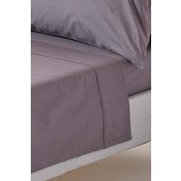 Homescapes Egyptian Cotton Flat Sheet 200 Thread Count in Dark Grey | Size: Super King Flat