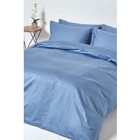 Homescapes Egyptian Cotton Duvet Cover with Pillowcase 1000 TC in Blue | Size: Single
