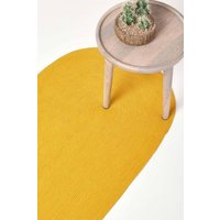 Handmade Woven Braided Oval Hallway Rug 66 x 200 cm cm x 200 cm