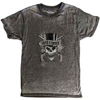 N Faded Skull Burnout T Shirt