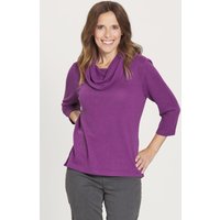 Penny Plain Women's Cuff Detail Cowl in Purple | Size: 10-12