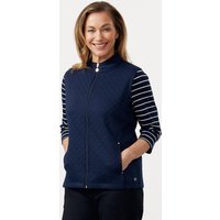 Penny Plain Women's Diamond Quilt Gilet in Navy | Size: 22-24