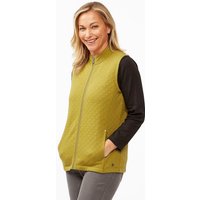 Penny Plain Women's Diamond Quilt Gilet in Green | Size: 14-16