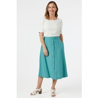 Sea Button Through Skirt