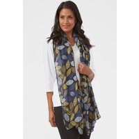 Penny Plain Women's Navy All Over Print Scarf