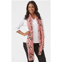 Penny Plain Women's Peony All Over Print Scarf in Pink
