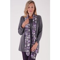 Penny Plain Women's All Over Print Scarf - Flint in Grey