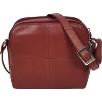 House of Leather Women's Bari Real Leather Bag in Red | Size: Small