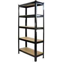 Monstershop Monster Racking T-Rax Heavy Duty Shelving Units, Black, 75cm W, 30cm in Black