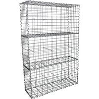 Monstershop Gabion Baskets 100 x 50 x 30cm / 3 Pack in Silver | Size: 100 x 50 x 30 cm