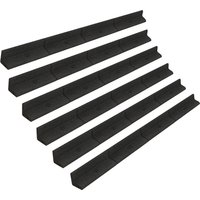 Monstershop Flexible Lawn Edging 7.2m - Black | Size: 120 cm