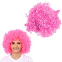 I Hot Pink Curly Wig Pack