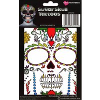 I Sugar Skull Face Tattoo