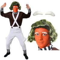 I Factory Worker Costume Wig & Eyebrows