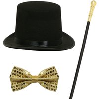 I Chocolate Factory Boss Set Hat Cane & Tie