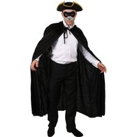 I Highway Man Costume Gold Trim Tricorn Hat Cape Nose & Mask
