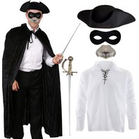 I Highway Man Costume Tricorn Hat & Accessories White