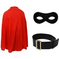 I Super Potato Costume Cape Mask & Belt Red