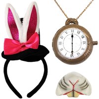 I Mini Rabbit Costume Set Hat Clock & Nose