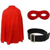 I Super Potato Costume Hero Set Belt Mask & Cape