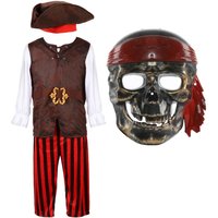 I Pirate Skull Mask Costume Set