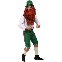 I Irish Leprechaun Costume & Beard Green