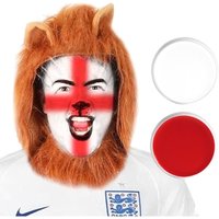 I England Set Lion Mane & Face Paint Pack