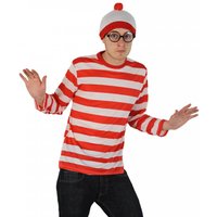 I Find Me Costume Long Sleeve Top Bobble Hat & Round Glasses