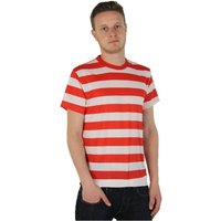I Red & Striped Short Sleeve Top