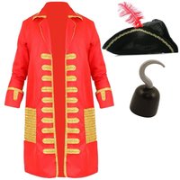 I Pirate Captain Costume Hat & Hook