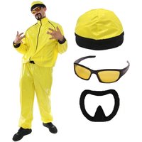 I 90s Rapper Costume Hat Glasses & Goatee