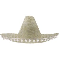 I Natural Mexican Sombrero Pom Pom Edging Pack