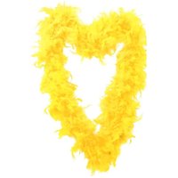 I Love Fancy Dress Yellow Feather Boa - 65g | Size: 24 Pack