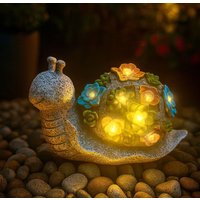 ILFD Group Ltd Solar Snail Garden Ornament in Grey | Size: 3 Pack