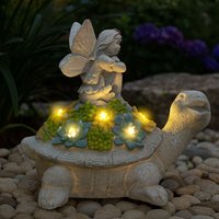 ILFD Group Ltd Solar Turtle Fairy Garden Ornament in Grey | Size: 3 Pack