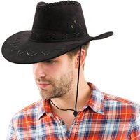 I Love Fancy Dress Black Faux Suede Cowboy Hat | Size: 2 Pack