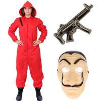 I Bank Robber Costume Mask & Inflatable Gun