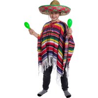 I Poncho & Straw Sombrero