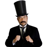 I Love Fancy Dress Men's Satin Bell Top Hat in Black | Size: 2 Pack