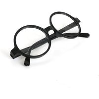 I Love Fancy Dress Black Round Geek Glasses with Lens | Size: 12 Pack