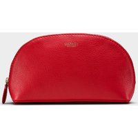 OSPREY LONDON Women's The Tilly Leather Makeup Bag in Red