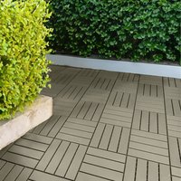 Polydeck Woodgrain Effect 30x30cm Decking Tiles 30x30 cm