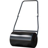 DURHAND Garden Lawn Roller 38L Steel Push Grass Mower Water Sand Filled in Black